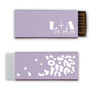 Our custom Poptone Plum Lipstick Matchbox with Shiny Rose Gold Foil has a Leopard Print graphic and is good for use in Animals, Trendy, Full Bleed themed parties and couldn't be more perfect. It's time to show off your impeccable taste.