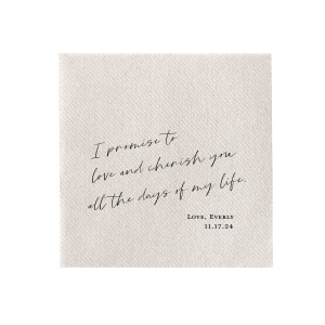 Wedding Vow Napkin