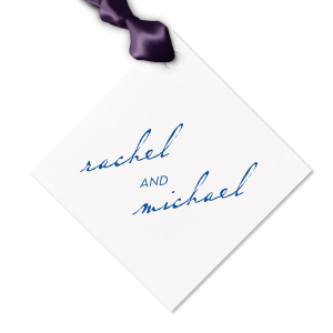 ForYourParty's personalized Natural Frost White Luggage Gift Tag with Shiny 18 Kt Gold Foil will impress guests like no other. Make this party unforgettable.