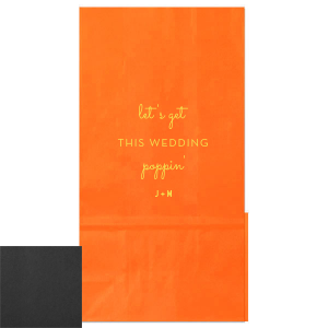 ForYourParty's elegant White Goodie Bag with Matte Navy Foil can be customized to complement every last detail of your party.