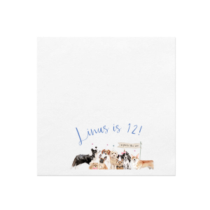 Personalized White Borderless Custom Photo Cocktail Napkin with Matte Periwinkle Ink Digital Print Colors are a must-have for your next event—whatever the celebration!