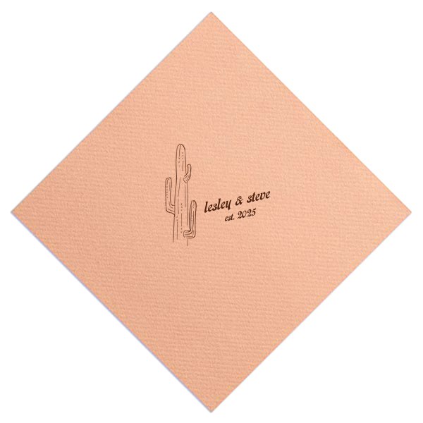 The ever-popular Destination Mexico Cactus Napkin that will beautify your party and can be customized to complement every last detail of your party. Give it a try today! 