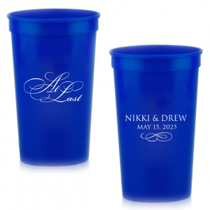 Celebrate forever and onwards with the At Last Couples Cup. Choose your cup and ink color along with personalized text to best customize your next party event. 