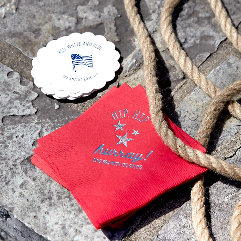 4th of july napkins and coasters
