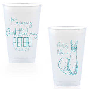 The custom Party Like a Llama Cup is good for use in Animals, Kid Birthday and Birthday themed parties and can be customized to complement every last detail of your party.