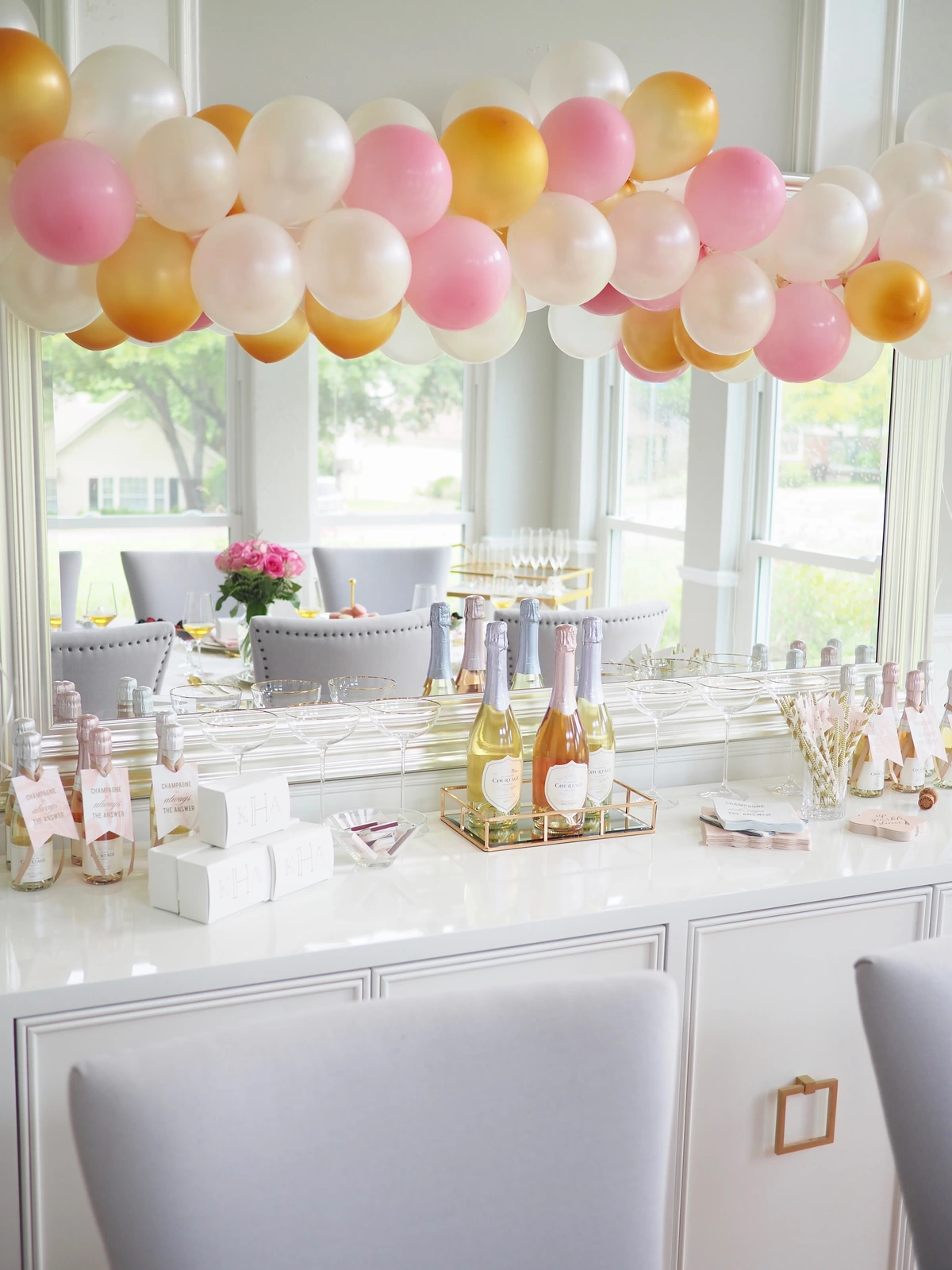 customized champagne party accessories