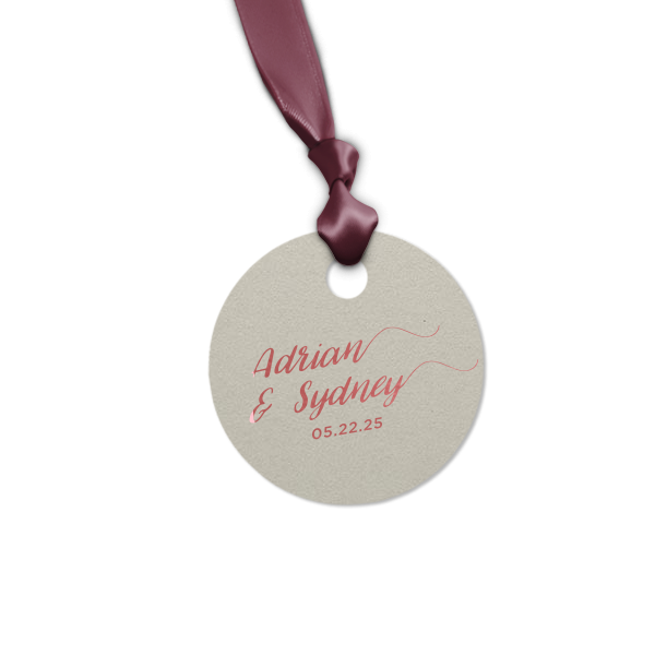 Our custom Natural Gray Large Heart Gift Tag with Shiny Rose Quartz Foil will look fabulous with your unique touch. Your guests will agree!