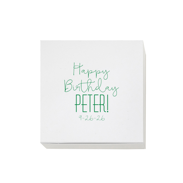 Our custom Linen Eggshell Pyramid Box with Matte Moss Green Foil couldn't be more perfect. It's time to show off your impeccable taste.