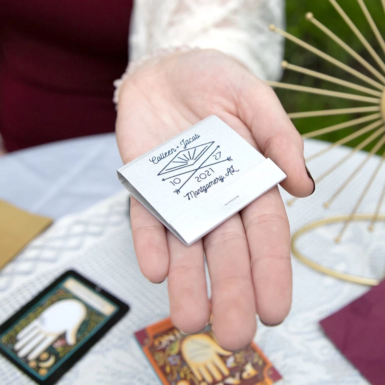 personalized matches are a crowd favorite party favor