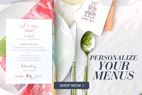 Personalize Your Menus