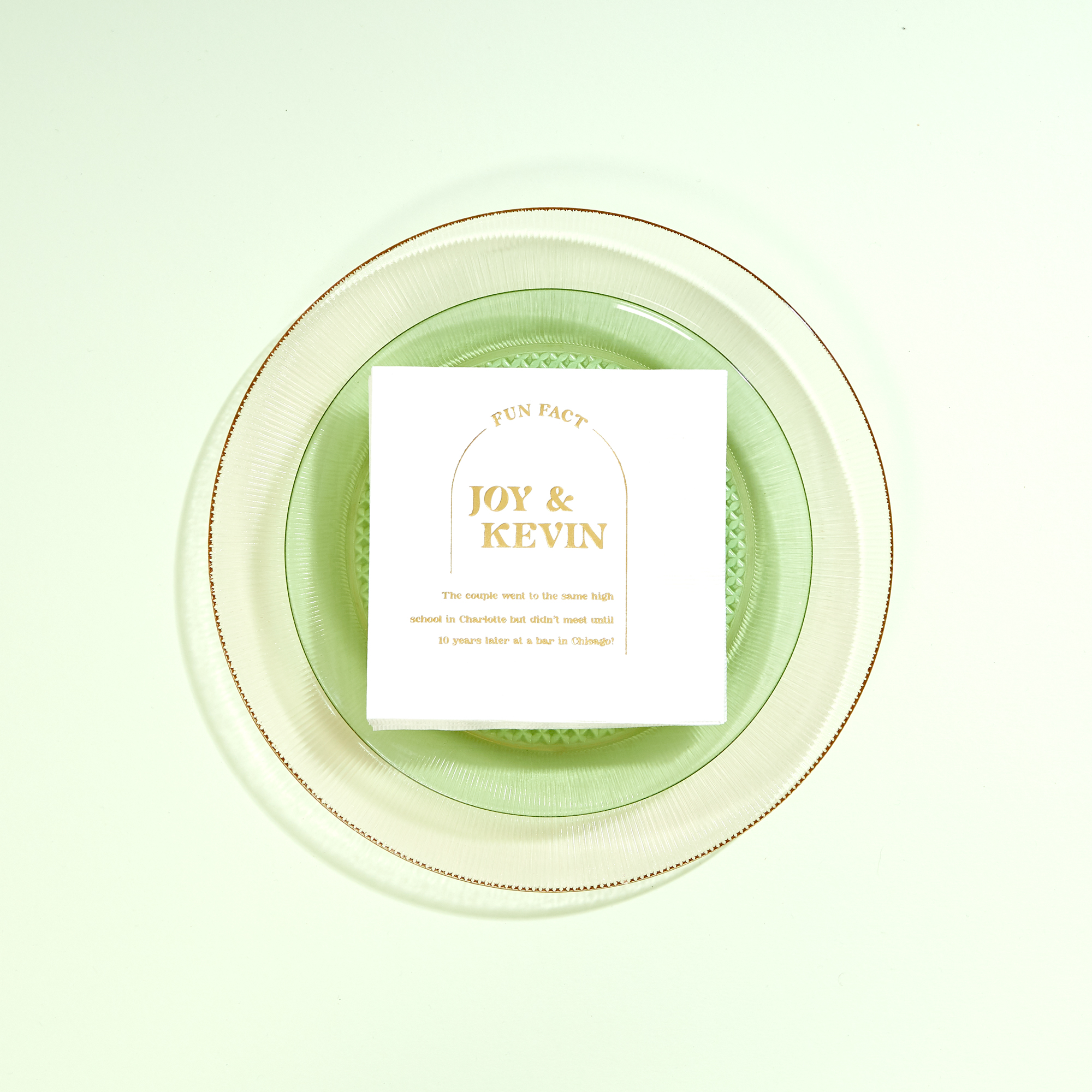 Paper napkin custom printed with fun facts