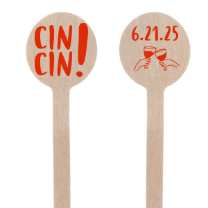 The Cin Cin Date Stir Stick adds a fun personalized touch to your event's signature cocktail. Bring a trendy personalized touch to your wedding, birthday, or elevated dinner party by customizing this stir stick with the date of your event. Cheers!