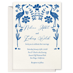 Something Blue Wedding Invitation