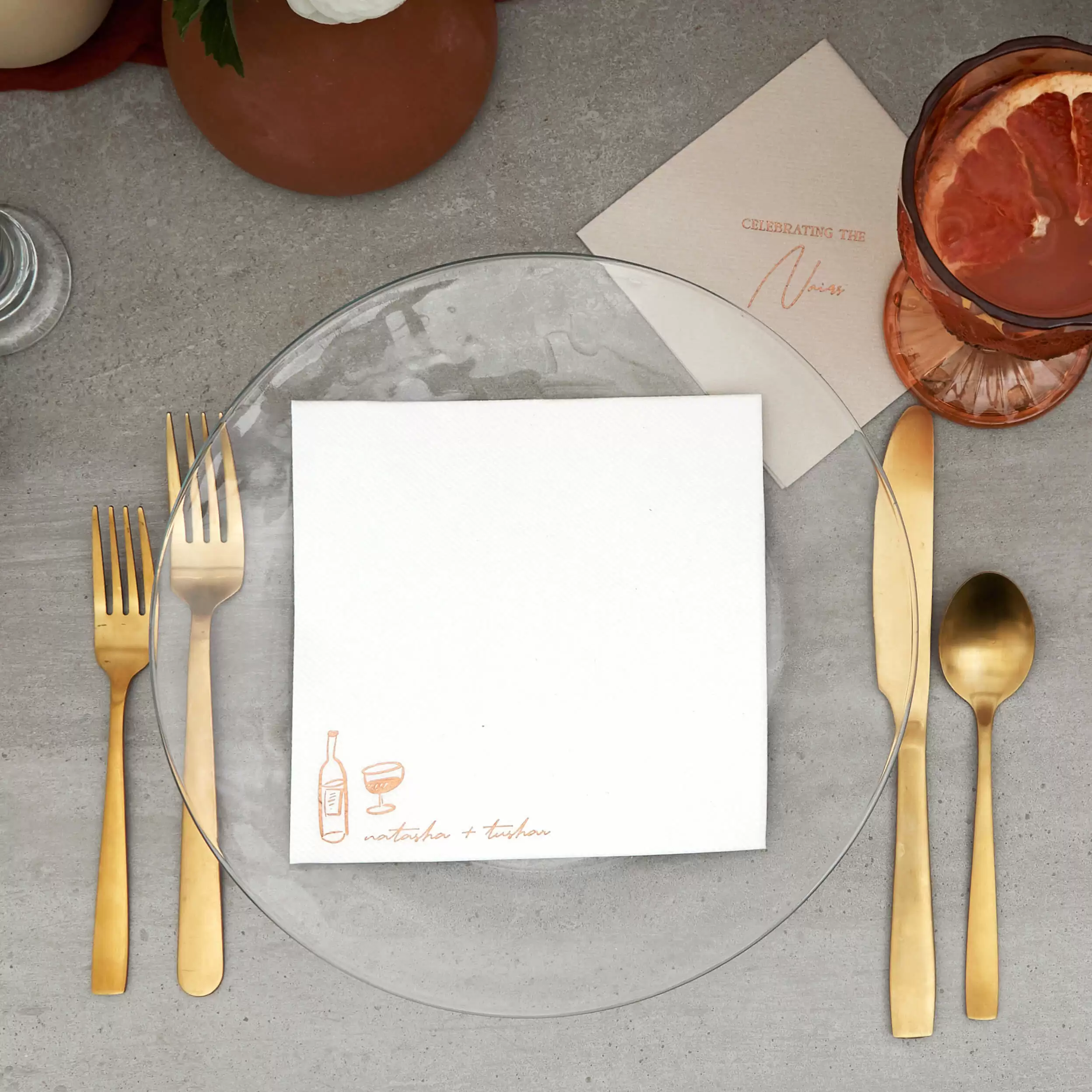 Square Linen Like Luncheon Napkin