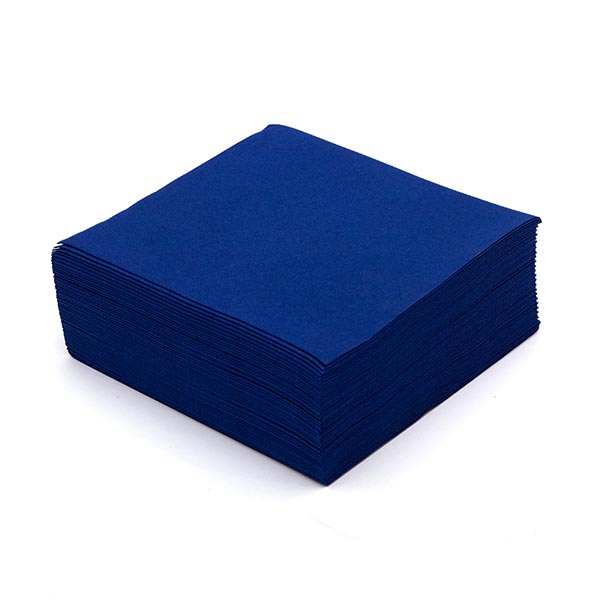 Navy Linen Like stack of napkins