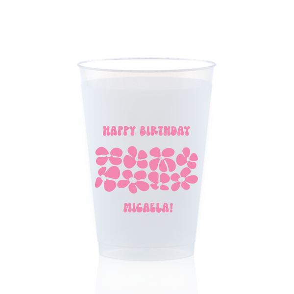 Retro Floral Groove Cup