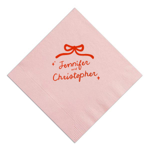 Spread the love for any occasion with the Hand-drawn Twinkle & Bow Napkin. This trendy and stylish design is customizable in a wide variety of colors and materials to create the perfect match for your intimate event. 