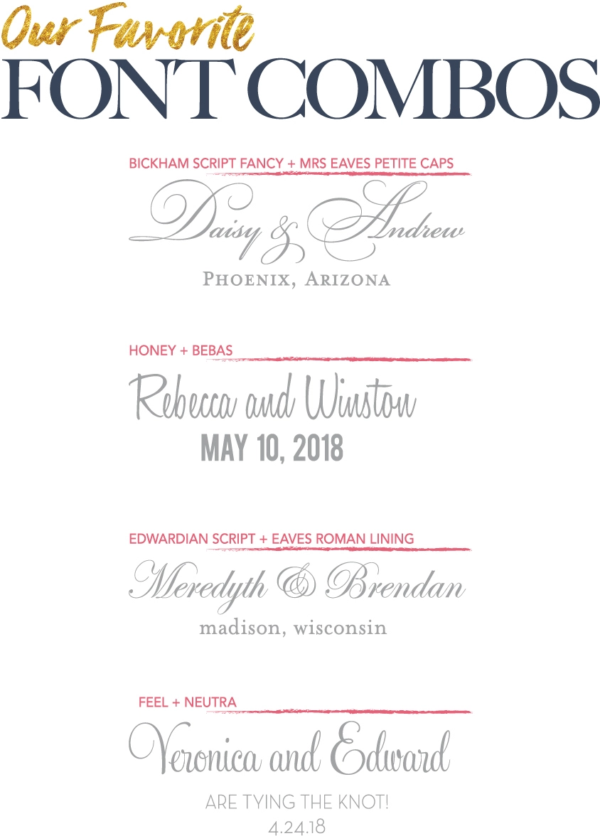 Wedding Font Combination