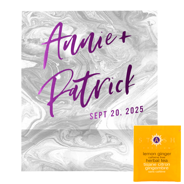 Our beautiful custom Marble Gray Party Pocket with Shiny Lavender Foil can't be beat. Showcase your style in every detail of your party's theme!