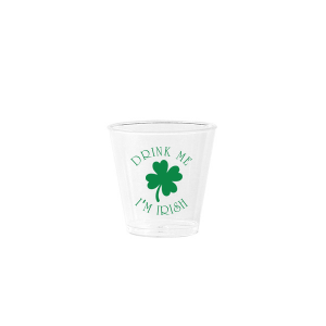 Our personalized Matte Leaf Ink Plastic Shot Glass with Matte Leaf Ink Cup Ink Colors has a Four Leaf Clover graphic and is good for use in Holiday, St. Patricks Day themed parties and can't be beat. Showcase your style in every detail of your party's theme!