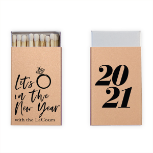 Our custom Stardream Rose Gold Classic Matchbox with Matte Black Foil has a Diamond Ring graphic and is good for use in Fashion, Wedding, Bridal Shower themed parties and will give your party the personalized touch every host desires.