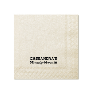 The Bowling Birthday Minimal Napkin showcases personalized text celebrating the name and age of the birthday bowler. Perfect for adding a custom twist to your laneside festivities. Ideal for any bowling enthusiast's birthday celebration.