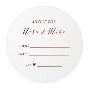 Wedding Advice Coaster