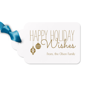 Personalized Natural Scarlet Luggage Gift Tag with Shiny Sterling Silver Foil has a Ornament graphic and is good for use in Christmas themed parties and will look fabulous with your unique touch. Your guests will agree!