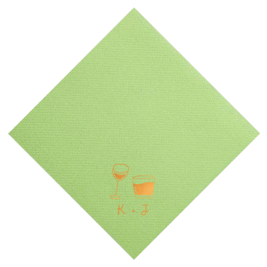 Elevate your table setting with the Sip in Style Dual Glass Napkin, presenting a hand-drawn depiction of both a wine and a martini glass in a contemporary, minimalist fashion. Below the refined design, your initials await personalization in an elegant handwritten font, making this napkin a perfect match for weddings, engagement parties, or chic birthday celebrations.