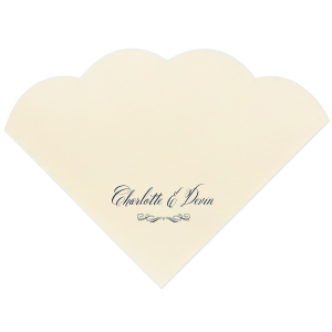 Our beautiful custom Dune Heather Dinner Napkin with Matte Navy Foil has a Flourish 17 graphic and can't be beat. Showcase your style in every detail of your party's theme!