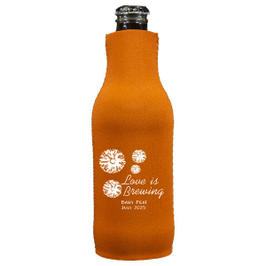 Personalized Maroon Round Can Cooler with Matte Pastel Pink Ink Cup Ink Colors has a Wild Flower Napkin graphic and is good for use in Cid Pear themed parties and can be personalized to match your party's exact theme and tempo.