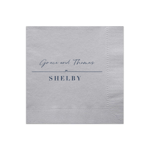 ForYourParty's elegant Dove Gray Guest Hand Towel with Matte Navy Foil has a Heart Beat Line and is good for use in Accents, Hearts-themed parties and can be personalized to match your party's exact theme and tempo.