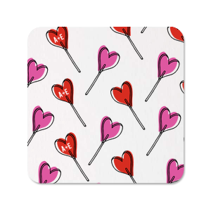 Initial Heart Custom Photo Coasters