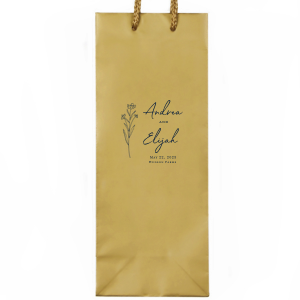 Personalized Wedding Wine Gift Bags - Custom Printed, Elegant