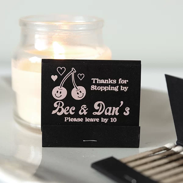 Retro Cherry Thanks For Stopping By Matchbook