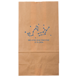 See the stars align with the Written in the Stars Bag. Featuring astrological signs that can be customized, these party bags a prefect to send your guests home with some treats.  Use for wedding favors, birthday sweets, or any other kind of zodiac themed parties.
