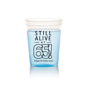 The ever-popular Gold 16 oz Stadium Cup with Matte Black Ink Cup Ink Colors will make your guests swoon. Personalize your party's theme today.