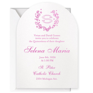 This amazing custom Floral Quinceñera Invitation is here. Put your name on it and invite your guests in a special way. Prepare for amazing compliments! 