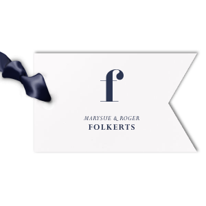 Featuring an initial in an elegant serif font, this tag is both stylish and understated. With its classic design and high-quality finish, this gift tag is perfect for weddings, anniversaries, or any occasion where personalized elegance is appreciated.