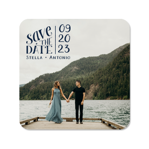 Save The Date Custom Photo Coaster