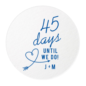 Our beautiful custom White Square Coaster with Matte Royal Blue Foil has a Arrow Heart graphic and is good for use in Hearts, Frames, Wedding themed parties and will impress guests like no other. Make this party unforgettable.