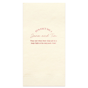 Personalized Ivory Cocktail Napkin with Shiny Rose Quartz Foil can't be beat. Showcase your style in every detail of your party's theme!