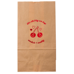Pair your next big party with something sweet in the Cherry On Top Bag. The stylish design makes for perfect giftware, imparting a memento or souvenir to your adoring guests. Featuring customizable text and colors, choose the best way to express yourself!