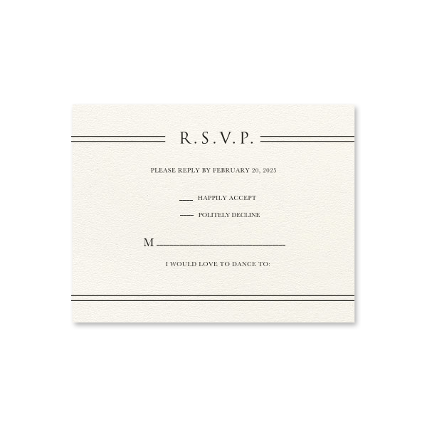 Classic Crest RSVP Card