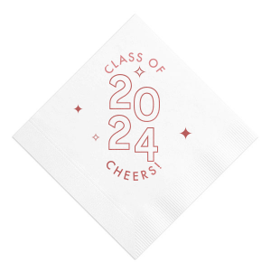 The ever-popular White Luncheon Napkin with Shiny Rose Quartz Foil will make your guests swoon. Personalize your party's theme today.