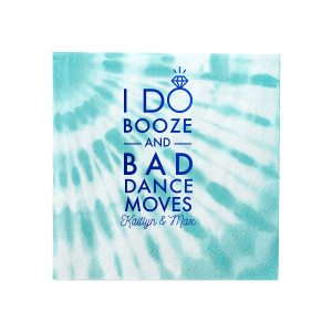 ForYourParty's chic Lavender Cocktail Napkin with Shiny Amethyst Foil has a I Do Ring graphic and is good for use in Words, Wedding themed parties and will make your guests swoon. Personalize your party's theme today.