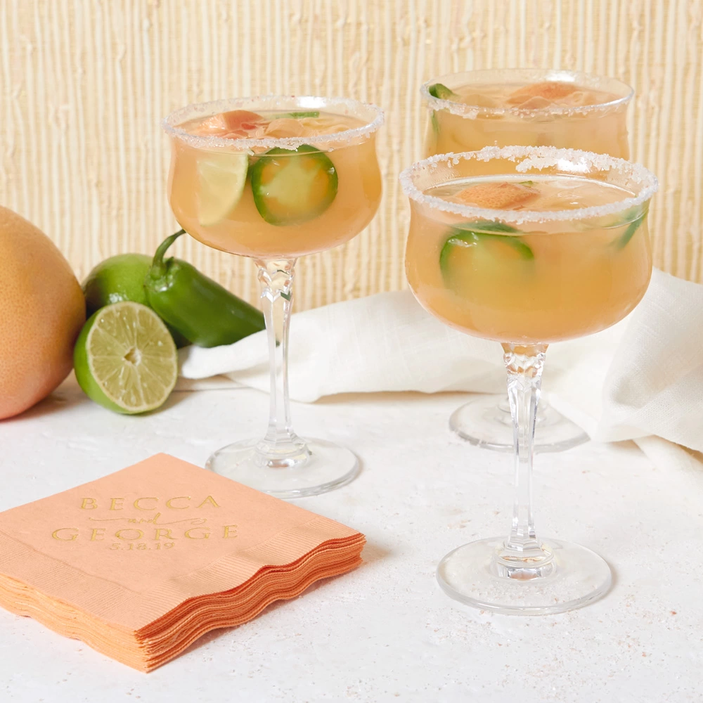 Spicy Grapefruit Margaritas recipe with customer swizzle stick