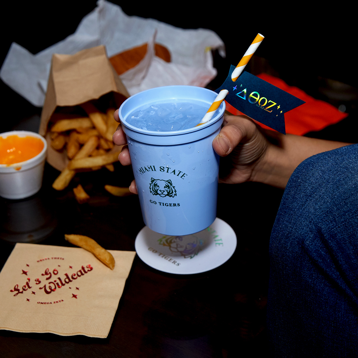 Chic Greek Week Straw Tag 