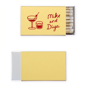 Strike up a memorable time with the Cocktail Hour Couples Cup. Featuring text personalized to your name in the foil stamp and box paper color of your choice, the classic design is perfect for anniversaries, retirements and engagements!