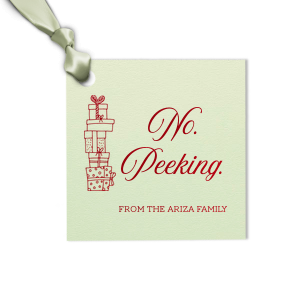 Our custom Poptone Mint Square Gift Tag with Shiny Convertible Red Foil has a Present Pile graphic and is good for use in Holiday, Christmas, Kid Birthday themed parties and can't be beat. Showcase your style in every detail of your party's theme!